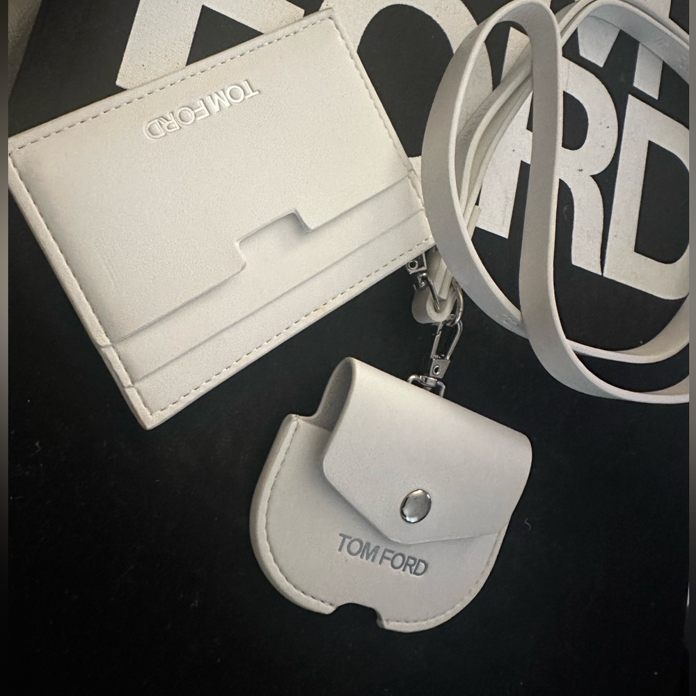 Tom Ford AirPod Bag + Card Case with Neck Strap